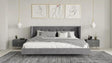 Nova Domus Bryan Modern Grey Velvet & Gold Bed Vgmabr-82