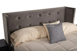 Vig Furniture - Nova Domus Bryan Modern Grey Velvet & Gold Bed - Vgmabr-82