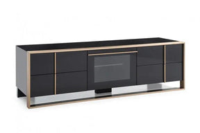 Nova Domus Cartier Modern Black & Rosegold Tv Stand Vgvctv-A002