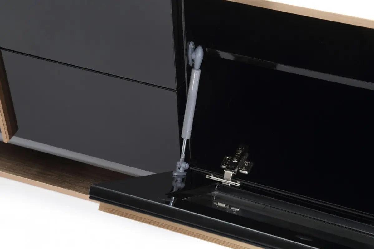 Vig Furniture - Nova Domus Cartier Modern Black & Rosegold Tv Stand - Vgvctv-A002