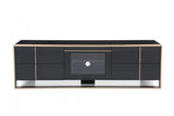 Vig Furniture - Nova Domus Cartier Modern Black & Rosegold Tv Stand - Vgvctv-A002