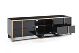 Vig Furniture - Nova Domus Cartier Modern Black & Rosegold Tv Stand - Vgvctv-A002