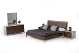 Vig Furniture - Nova Domus Conner Modern Dark Walnut & Faux Concrete Bedroom Set - Vgan-Conner-Set-Dk