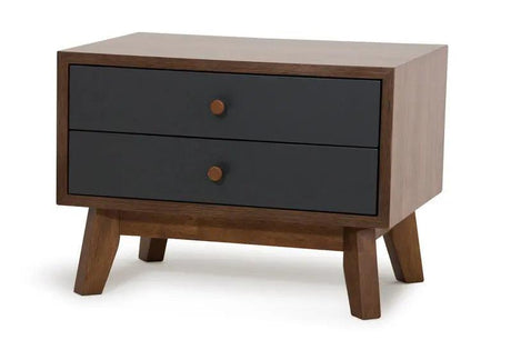 Vig Furniture - Nova Domus Dali Modern Grey & Walnut Nightstand - Vgmabr-31-Ns