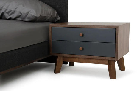 Vig Furniture - Nova Domus Dali Modern Grey & Walnut Nightstand - Vgmabr-31-Ns