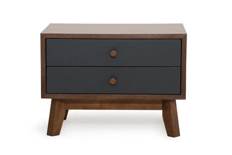 Vig Furniture - Nova Domus Dali Modern Grey & Walnut Nightstand - Vgmabr-31-Ns