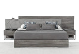 Vig Furniture - Nova Domus Enzo Italian Modern Grey Oak & Fabric Bed W- Nightstands - Vgacenzo-Bed