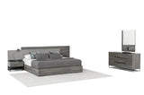 Vig Furniture - Nova Domus Enzo Italian Modern Grey Oak & Fabric Bedroom Set - Vgacenzo-Set