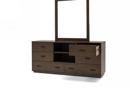 Vig Furniture - Nova Domus Fantasia - Contemporary Walnut Dresser - Vgwdhl-W03