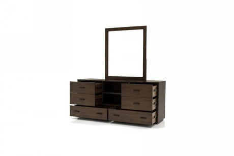 Vig Furniture - Nova Domus Fantasia - Contemporary Walnut Dresser - Vgwdhl-W03