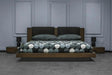 Nova Domus Fantasia Walnut-Dark Grey Bed And Two Nightstands Vgwdhl-W01-Bed-2Ns