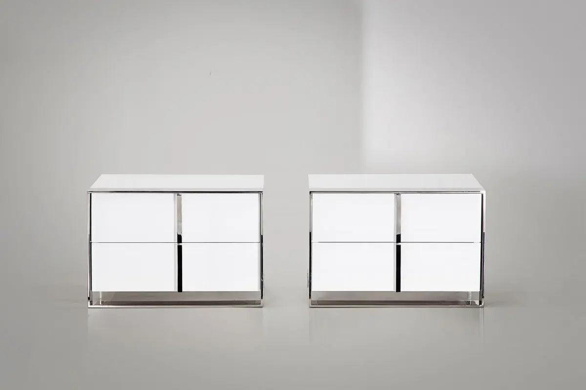 Vig Furniture - Nova Domus Francois Modern White Bedroom Set - Vghb-Francois-Set