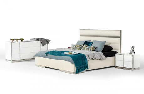 Vig Furniture - Nova Domus Francois Modern White Bedroom Set - Vghb-Francois-Set