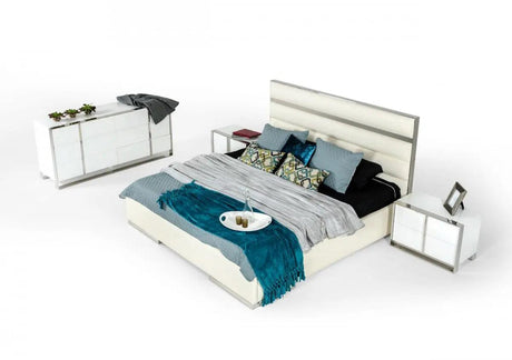 Vig Furniture - Nova Domus Francois Modern White Bedroom Set - Vghb-Francois-Set