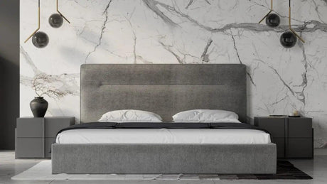 Vig Furniture - Nova Domus Juliana - Italian Modern Dark Grey Upholstered Bed - Vgacjuliana-Bed