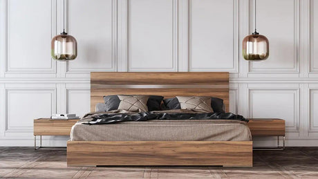 Vig Furniture - Nova Domus Lorenzo Italian Modern Light Oak Bed - Vgaclorenzo-Bed