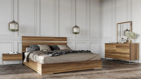 Vig Furniture - Nova Domus Lorenzo Italian Modern Light Oak Bed - Vgaclorenzo-Bed