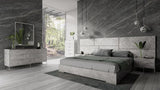 Vig Furniture - Nova Domus Marbella - Italian Modern Grey Marble Bed W- 2 Nightstands - Vgacmarbella-Gry-Bed