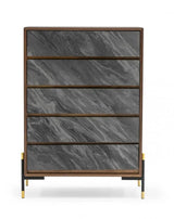 Vig Furniture - Nova Domus Metcalf Mid-Century Walnut & Grey Chest - Vgmaqt-S831-Br-120-Wal-Chest