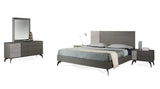 Vig Furniture - Nova Domus Palermo Italian Modern Faux Concrete & Grey Bed - Vgacpalermo-Bed