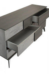 Vig Furniture - Nova Domus Palermo Italian Modern Faux Concrete & Grey Bedroom Set - Vgacpalermo-Set