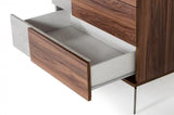 Vig Furniture - Nova Domus Palermo Italian Modern Faux Concrete & Walnut Chest - Vgacpalermo-Wal-Chst