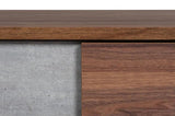 Vig Furniture - Nova Domus Palermo - Modern Italian Faux Concrete & Walnut Nightstand - Vgacpalermo-Wal-Ns