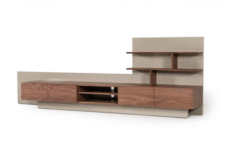 Vig Furniture - Nova Domus Pompeii Contemporary Grey & Walnut Tv Stand - Vgbbvig180501Tv