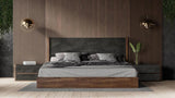 Vig Furniture - Nova Domus Rado - Modern Walnut & Volcanic Slate Bed - Vgacrado-Wal-Bed