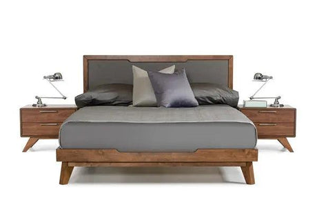 Vig Furniture - Nova Domus Soria Modern Grey & Walnut Bed - Vgmabr-32-Bed