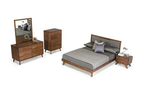 Nova Domus Soria Modern Grey & Walnut Queen Bedroom Set Vgmasoria-Set