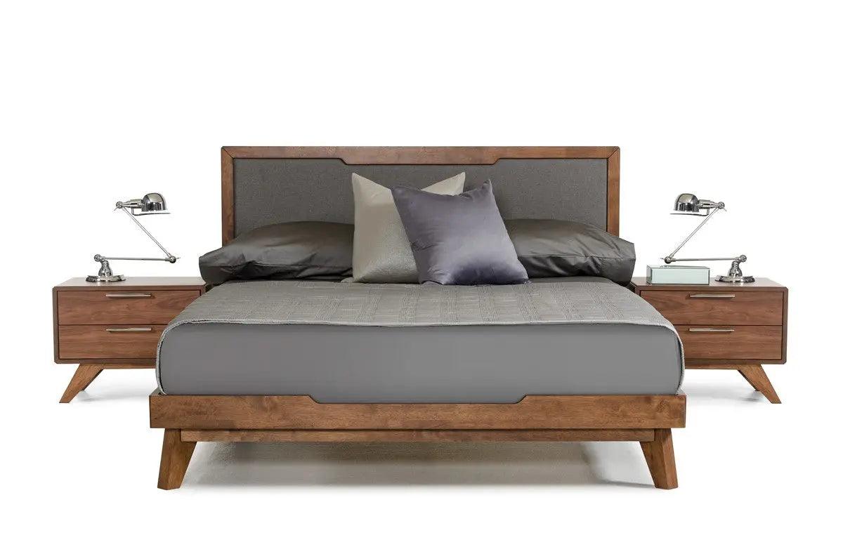 Vig Furniture - Nova Domus Soria Modern Grey & Walnut Queen Bedroom Set - Vgmasoria-Set