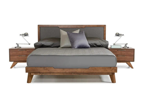 Vig Furniture - Nova Domus Soria Modern Grey & Walnut Queen Bedroom Set - Vgmasoria-Set