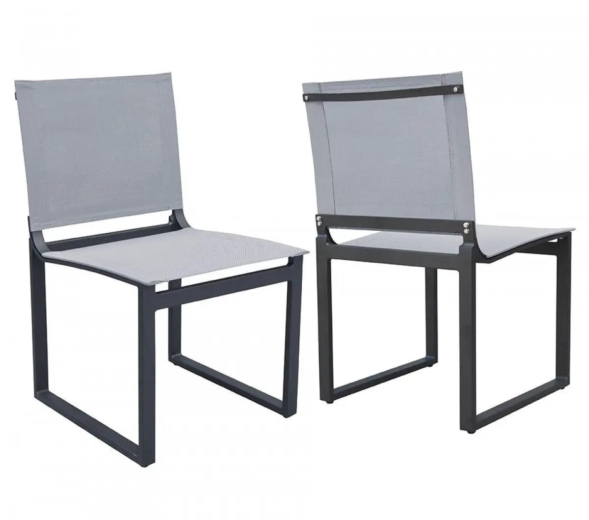 Vig Furniture - Renava Kayak - Modern Outdoor Dark Charcoal Dining Chair (Set Of 2) - Vggerh-Agean-Ch-Gry-2