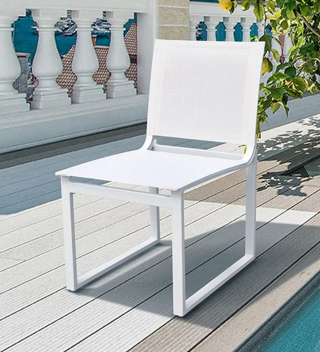 Vig Furniture - Renava Kayak - Modern Outdoor White Dining Chair (Set Of 2) - Vggerh-Agean-Ch-Wht-1