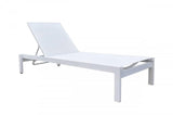 Vig Furniture - Renava Kayak - Modern White Outdoor Chaise Lounge - Vggerhaegean-Gry