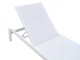 Vig Furniture - Renava Kayak - Modern White Outdoor Chaise Lounge - Vggerhaegean-Gry