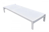 Vig Furniture - Renava Kayak - Modern White Outdoor Chaise Lounge - Vggerhaegean-Gry