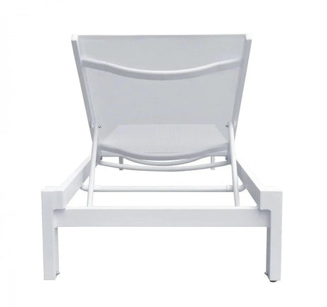 Vig Furniture - Renava Kayak - Modern White Outdoor Chaise Lounge - Vggerhaegean-Gry