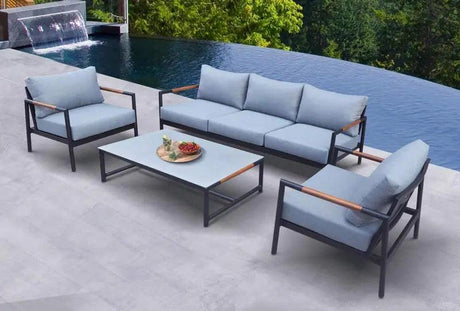 Vig Furniture - Renava Kiowa - Modern Outdoor Grey & Black Sofa Set - Vgge-Brize