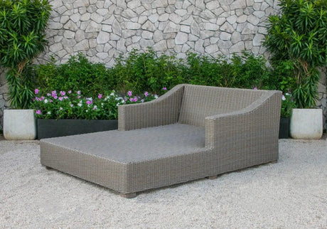 Vig Furniture - Renava Pismo Outdoor Beige Wicker Sunbed - Vgatrabd-108-Bge