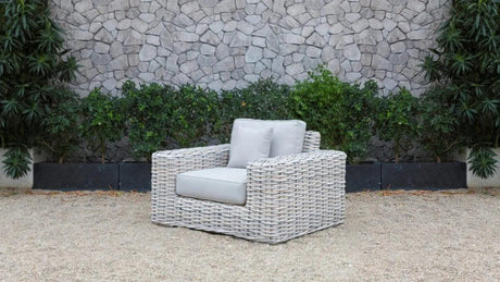 Vig Furniture - Renava Portugal 4 Piece Outdoor Grey Wicker Sofa Set - Vgatrasf-178-Gry-Set