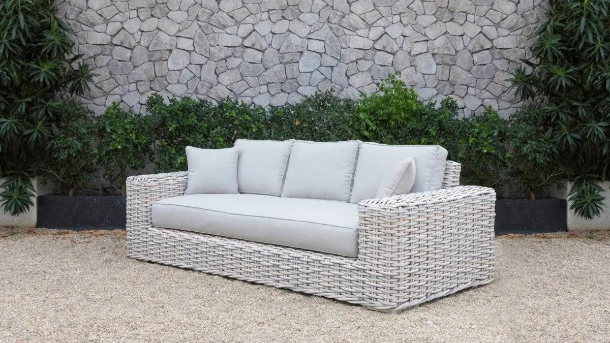 Vig Furniture - Renava Portugal 4 Piece Outdoor Grey Wicker Sofa Set - Vgatrasf-178-Gry-Set