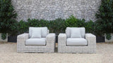 Vig Furniture - Renava Portugal 4 Piece Outdoor Grey Wicker Sofa Set - Vgatrasf-178-Gry-Set