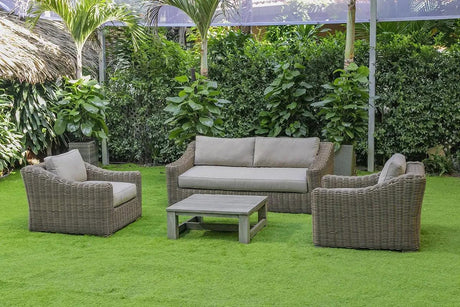 Vig Furniture - Renava Sapelo Outdoor Beige Wicker Sofa Set - Vgatrasf-125-8Mm