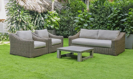 Vig Furniture - Renava Sapelo Outdoor Beige Wicker Sofa Set - Vgatrasf-125-8Mm