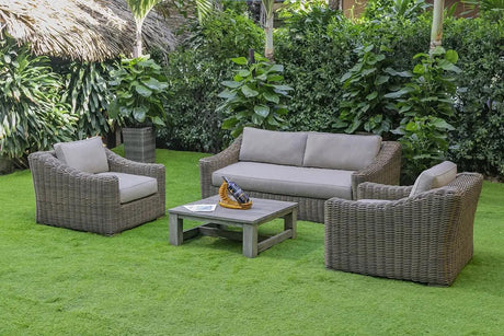 Vig Furniture - Renava Sapelo Outdoor Beige Wicker Sofa Set - Vgatrasf-125-8Mm