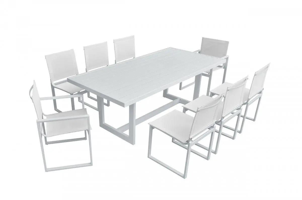 Vig Furniture - Renava Wake - Modern White Outdoor Dining Table - Vggemontalk-Ch-Wht-1