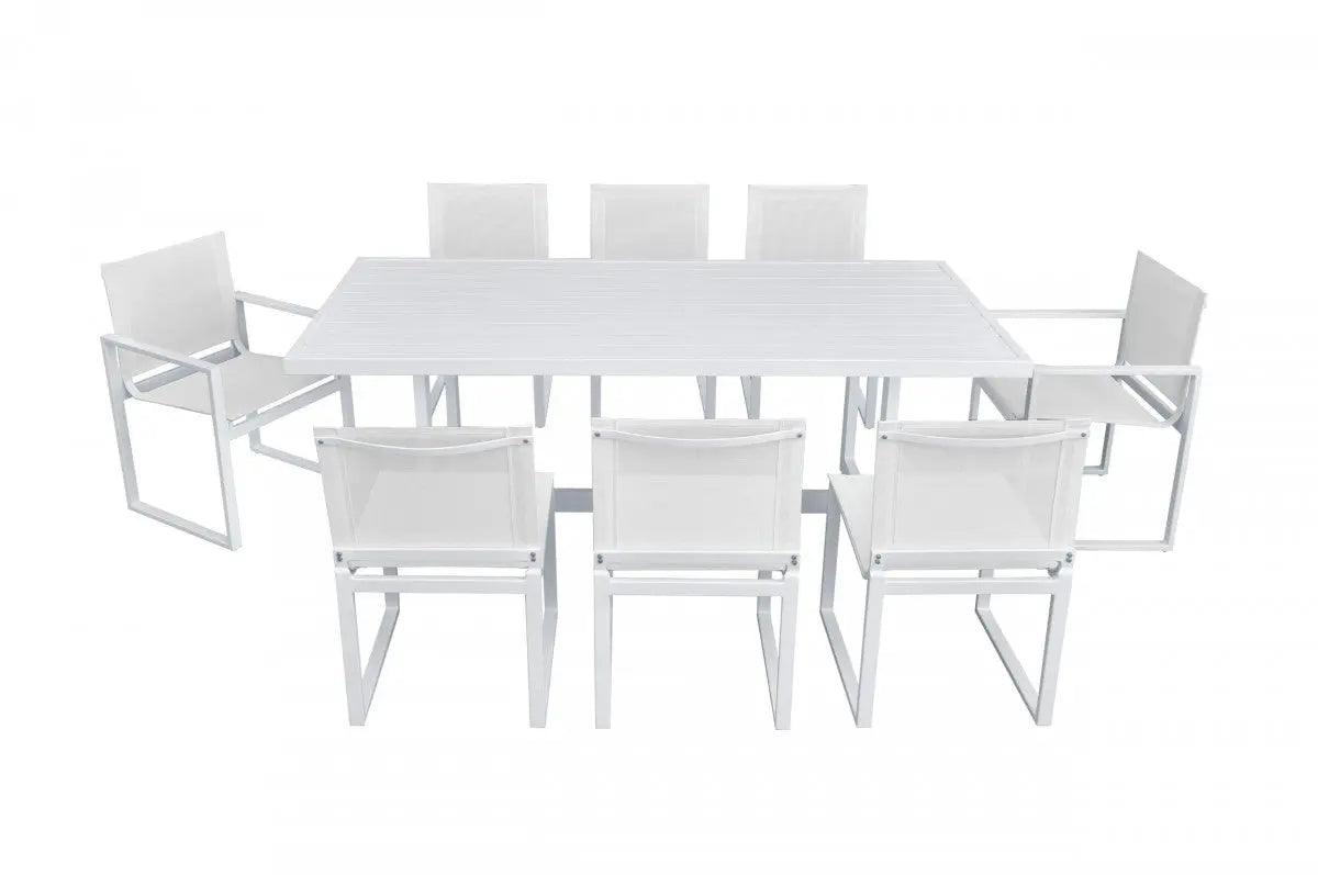 Vig Furniture - Renava Wake - Modern White Outdoor Dining Table - Vggemontalk-Ch-Wht-1