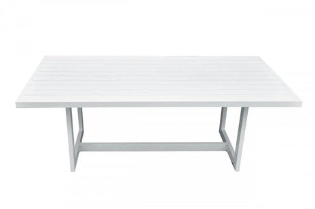 Vig Furniture - Renava Wake - Modern White Outdoor Dining Table - Vggemontalk-Ch-Wht-1